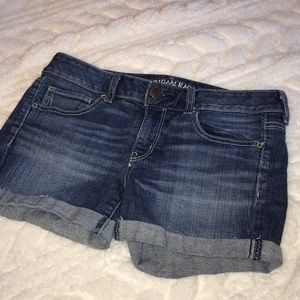 AE denim shorts